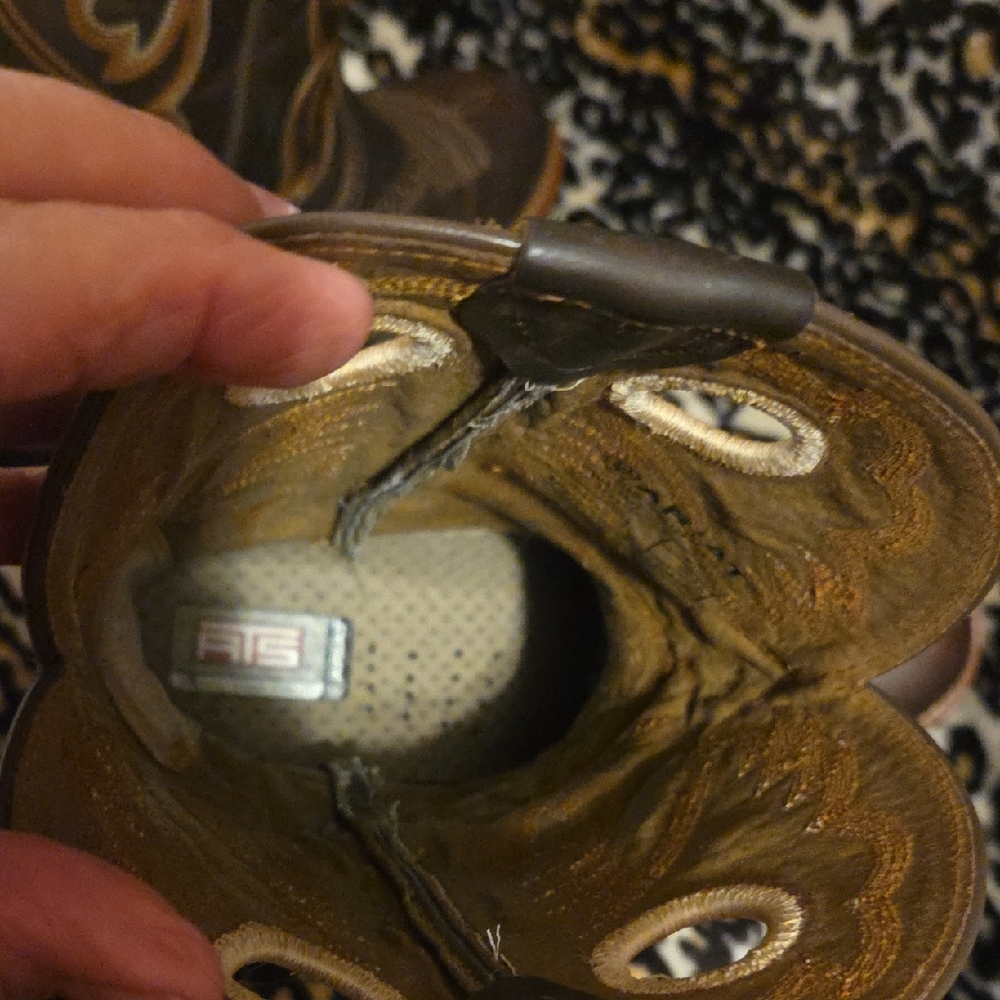 Ariat Dark Brown Embroidered Heeled Boots - Picture 4 of 6